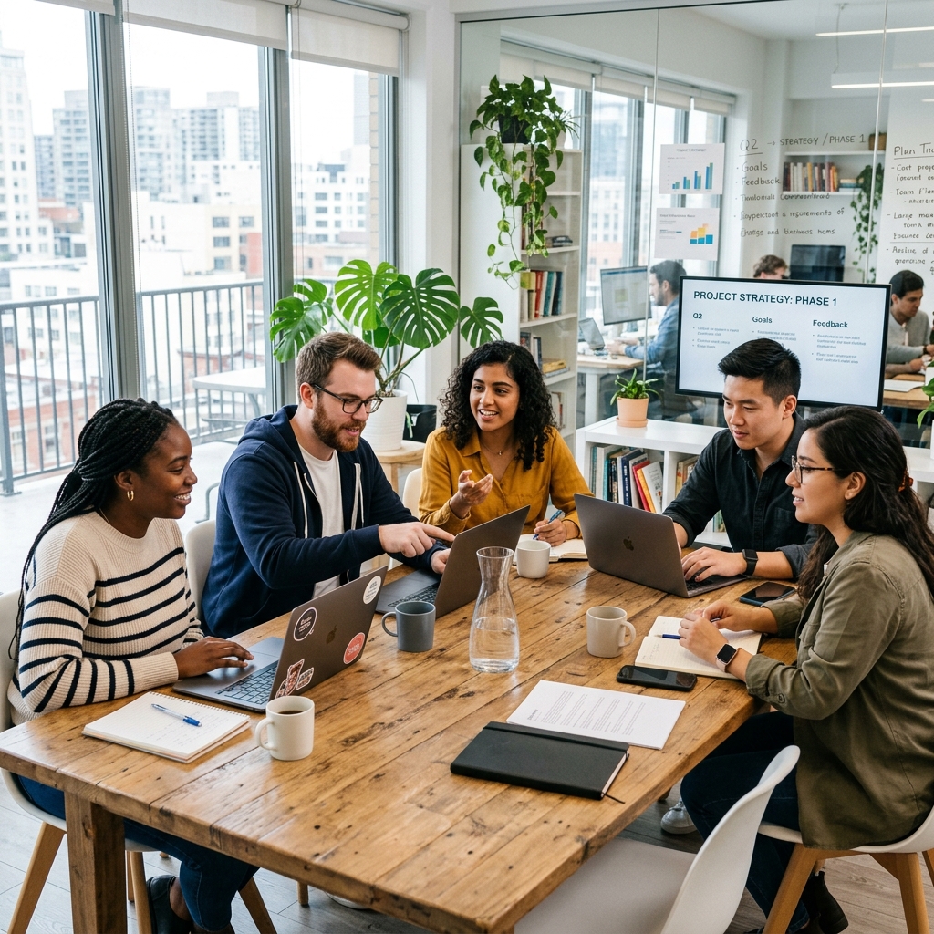 Meeting of the TechFlow team